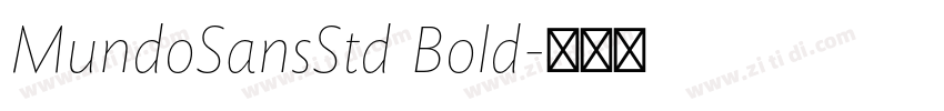 MundoSansStd Bold字体转换